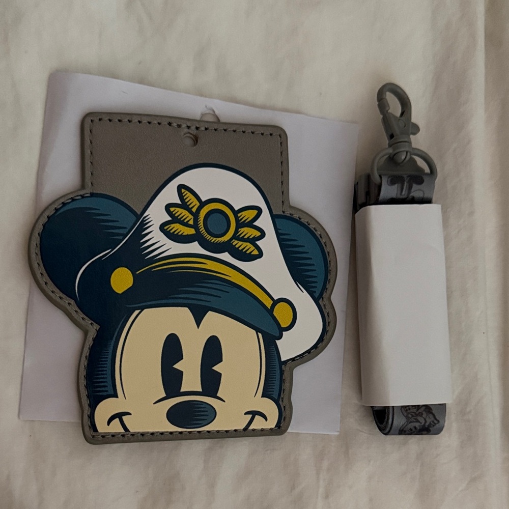 Mickey Mouse Captain Badge and Lanyard DCL